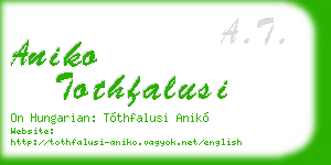 aniko tothfalusi business card